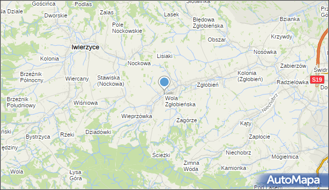 mapa Wola Zgłobieńska, Wola Zgłobieńska na mapie Targeo